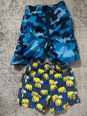 🧡3/15 Swim Trunks Bundle x 2 Tom & Teddy + Kanu Surf Boys 5-6